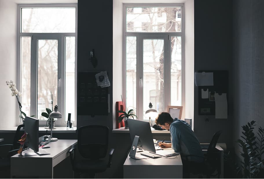Interior of a modern office space